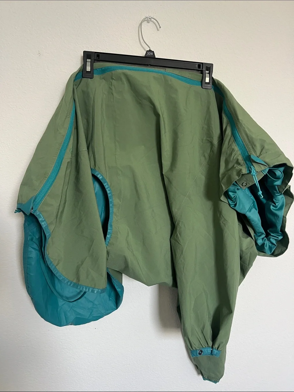 Water-Resistant Sage Green Dog Rain Jacket